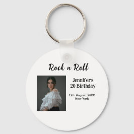 Rock på 20-årsdag för elegant av foto nyckelring