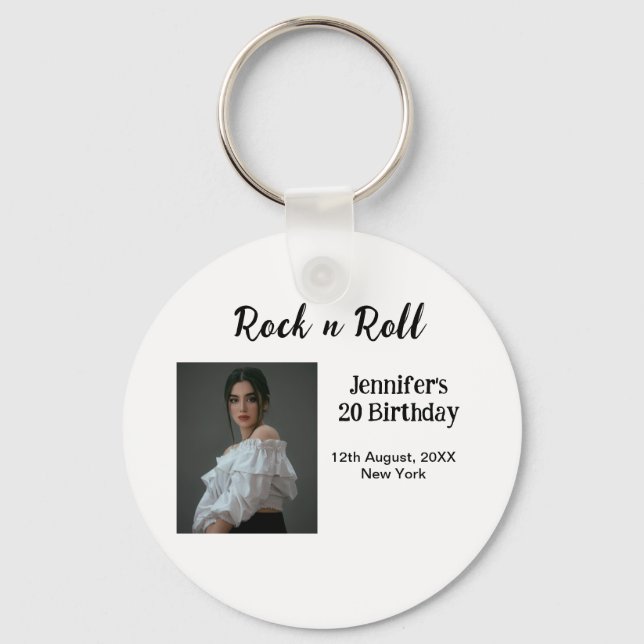 Rock på 20-årsdag för elegant av foto nyckelring (Framsida)