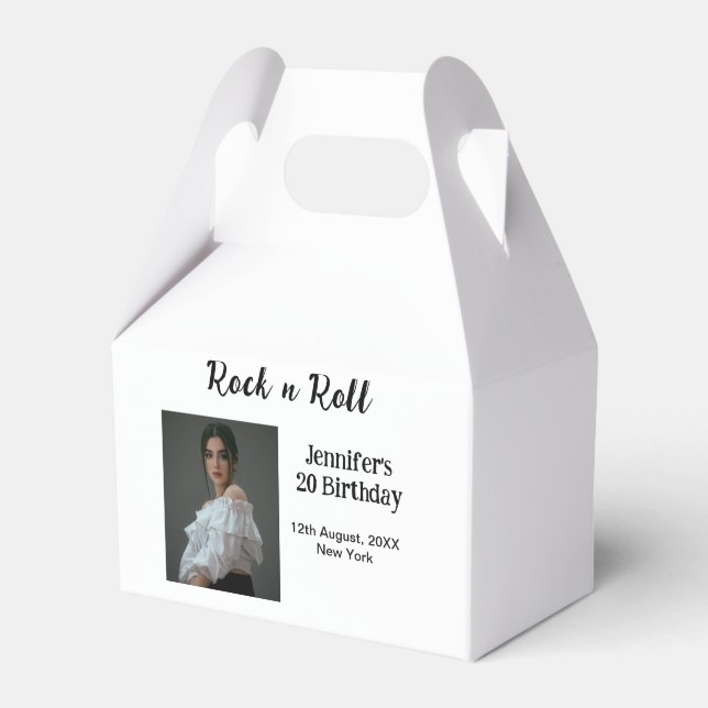 Rock på 20-årsdag för elegant av foto presentaskar (Framsidan Sidan)