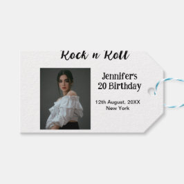 Rock på 20-årsdag för elegant av foto presentetikett