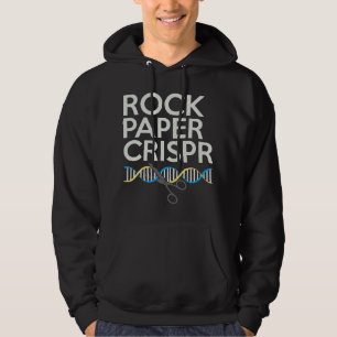 Rock Paper Crispr Roligt Citat om forskare Biolog Hoodie