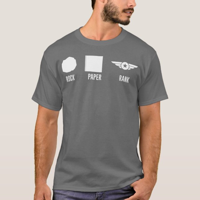 Rock Paper Rank retro T Shirt (Framsida)