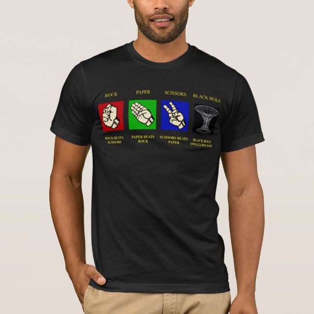 ROCK--PAPER-SCISSORS-BLACKHÅL TEE (Framsida)
