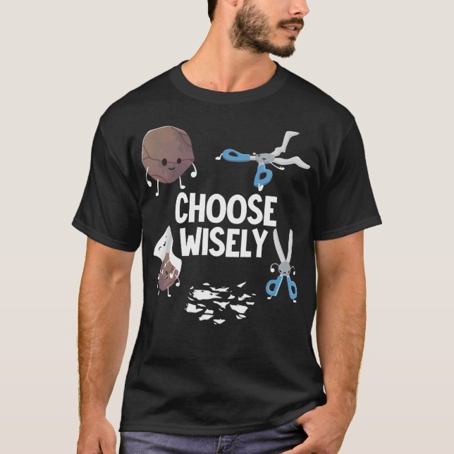 Rock Paper Scissors Choose T Shirt (Framsida)