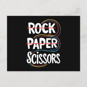 Rock Paper Scissors Lesbisk Rollig Gay Pride HBT Vykort