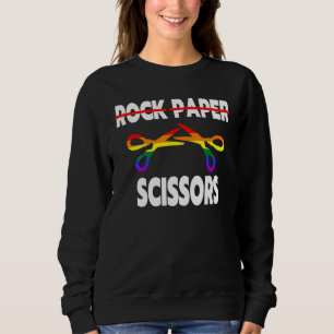 Rock Paper Scissors Lesbisk Stolthet Regnbåge HBTQ T Shirt