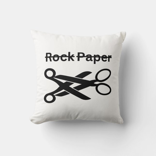 Rock Paper Scissors Roligt Lesbiskt Tema Kudde (Framsida)
