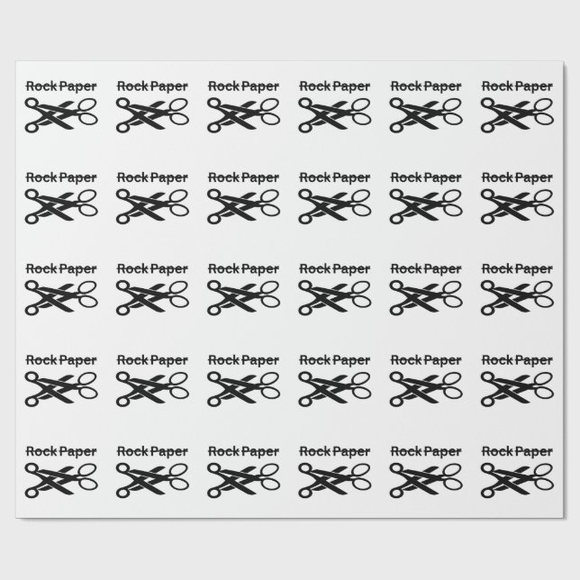 Rock Paper Scissors Roligt Lesbiskt Tema Presentpapper (Platt)