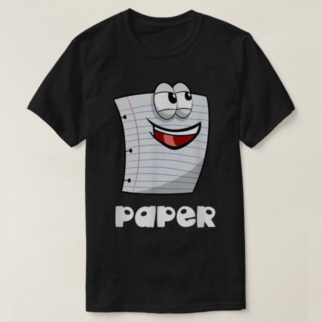 Rock Paper Scissors Shirt Group Halloween Costume  T Shirt (Design framsida)