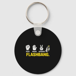 Rock papper sax flashbang gamer meme för fans nyckelring