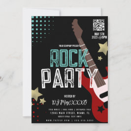 Rock Party Festival DJ Party Bar Club Flyer  Inbjudningar