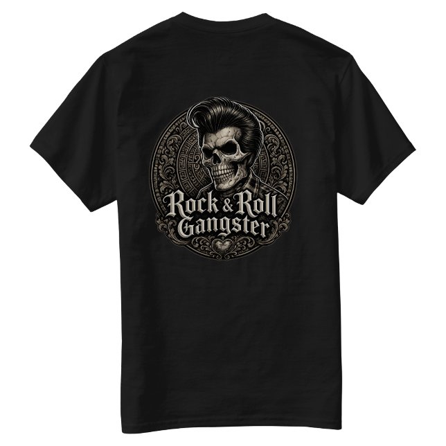 Rock & Roll Gangster Back hit T Shirt (Rock & Roll Gangster Back hit T-Shirt)