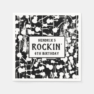 Rock & Roll-gitarr-födelsedagsfest servetter