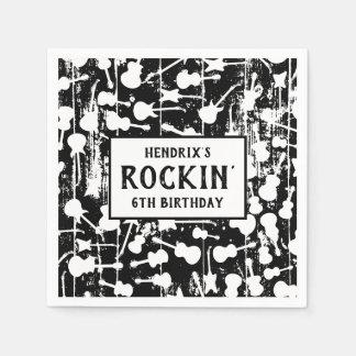 Rock & Roll Guitar Birthday Party Napkins Pappersservett