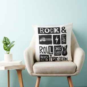 Rock & Roll Musikälskares Dröm Kudde