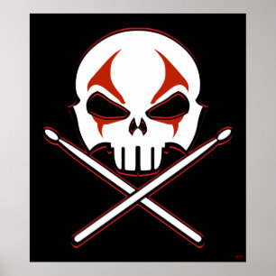 Rock & Roll Poster Heavy Metal Drummer Poster Deco
