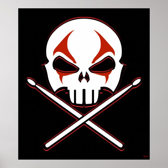 Rock & Roll Poster Heavy Metal Drummer Poster Deco (Framsidan)