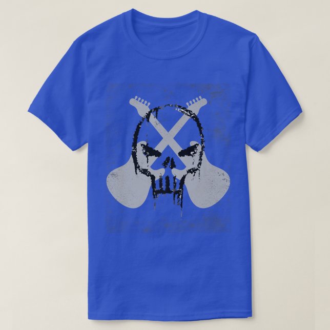 Rock & Roll Skeleton Guitar Player Figurine Music  T Shirt (Design framsida)