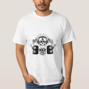 Rock & Roll Skull Musikfestival Grafik T Shirt