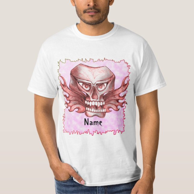 Rock Skull Biker T-shirt (Framsida)