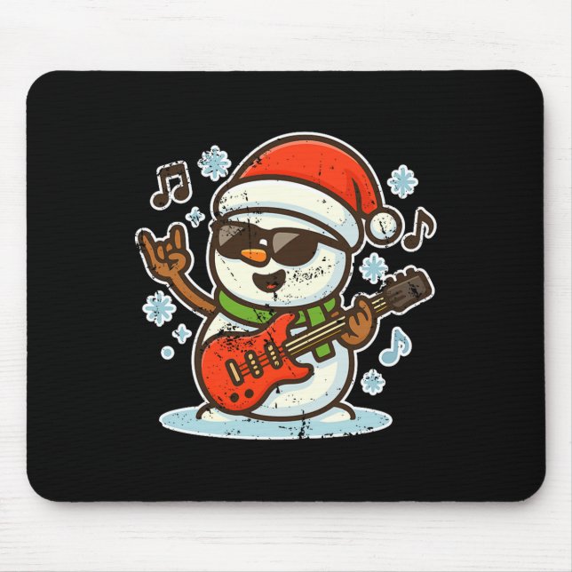 Rock Snowman With Guitar Premium Tri-blend  Musmatta (Framsidan)