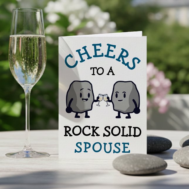 Rock Solid Roligt Äkta Fru Make Glad Födelsedag Kort (Rock Solid Funny Wife Husband Happy Birthday Card
)