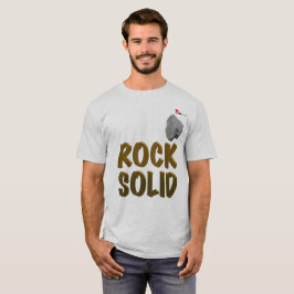 "Rock Solid" T-shirt | Motiverande guldbokstäver &