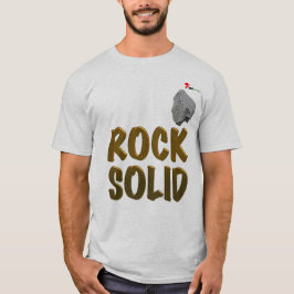 "Rock Solid" T-shirt | Motiverande guldbokstäver &