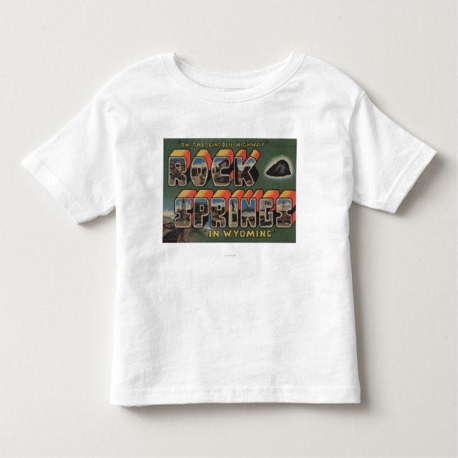 Rock Springs Wyoming - stora brevplatser T-shirt (Framsida)
