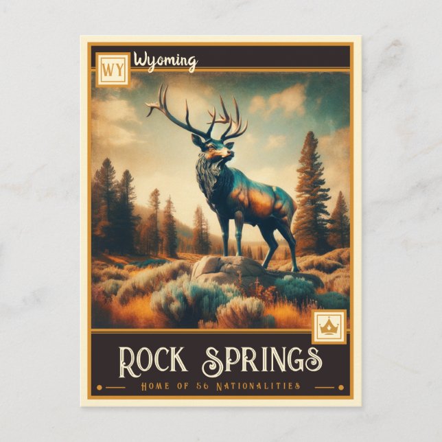 Rock Springs, Wyoming | Vintage Vykort (Framsida)