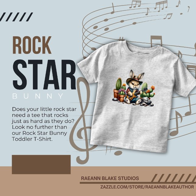 Rock Star Bunny Barn T-Shirt (Skapare uppladdad)