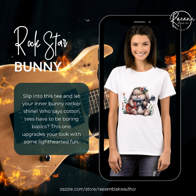 Rock Star Bunny T-Shirt (Skapare uppladdad)