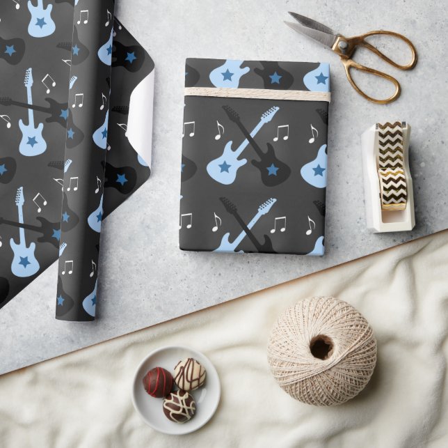 Rock Star Gitarr Rock a Bye Presentpapper (Hantverk)