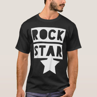 Rock Star Monokrom för Rock n Roll Pojkar Flickor T Shirt