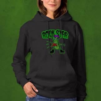 Rock Star Pickle - Rolig Tecknad Film T Shirt