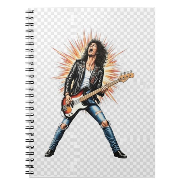Rock star spiral notebook anteckningsbok (Framsidan)