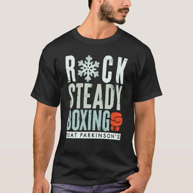 Rock Steady Boxing Parkinson's Winter Edition T Shirt (Framsida)