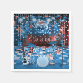 ROCK STJÄRNA Födelsedags Musikal Dansfest Pappersservett