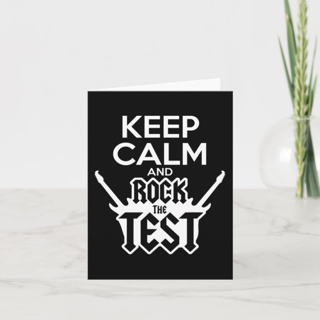 Rock Testdagen Lärare Testar Statlig Idé Skola Kort (Framsida)