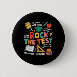 Rock Testet Roligt Provdag Lärare Elev Te Knapp