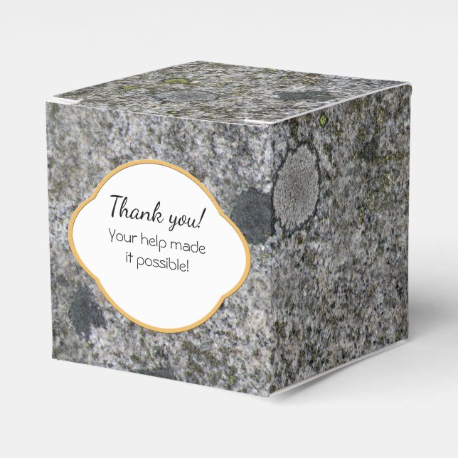 Rock Texture Gray Granite med Moss all Text Presentaskar (Framsidan Sidan)