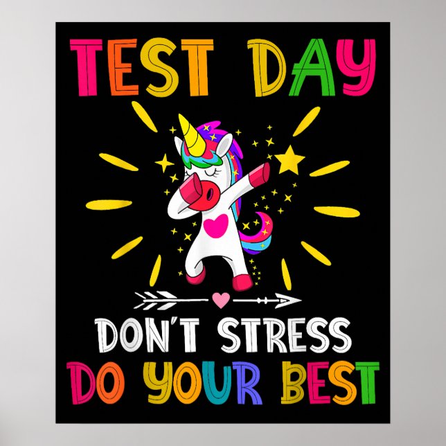 Rock The Test Teacher Test Day Testing Day Funny Poster (Framsidan)