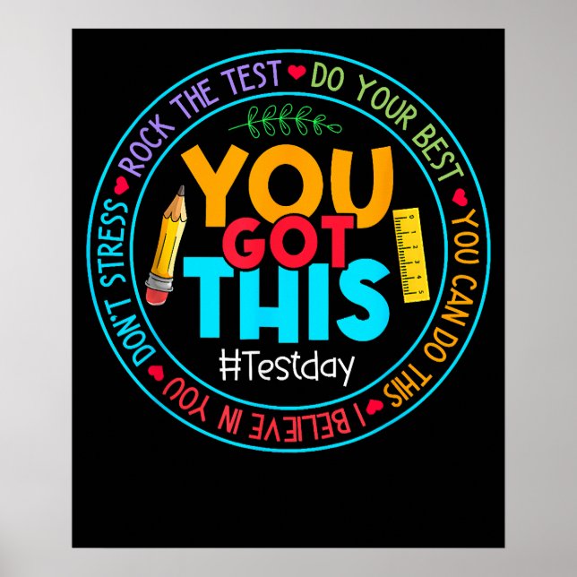 Rock The Test Teacher Testing Day You Got This Poster (Framsidan)