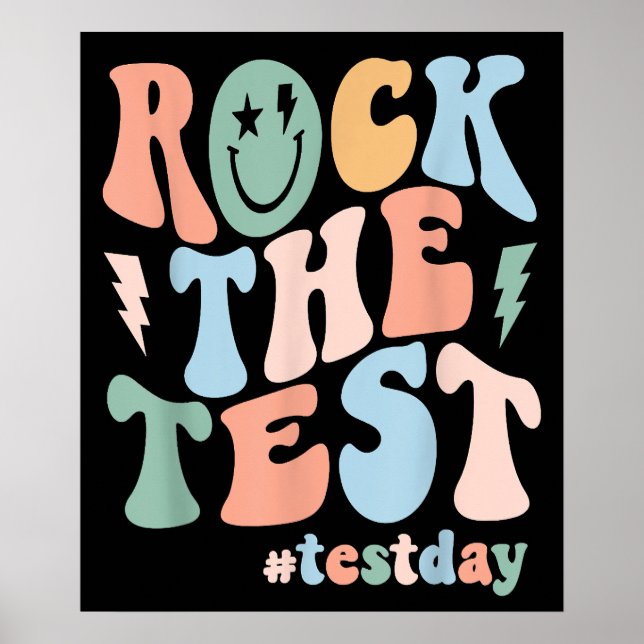 Rock The Test Testing Day Motivational Teacher Poster (Framsidan)