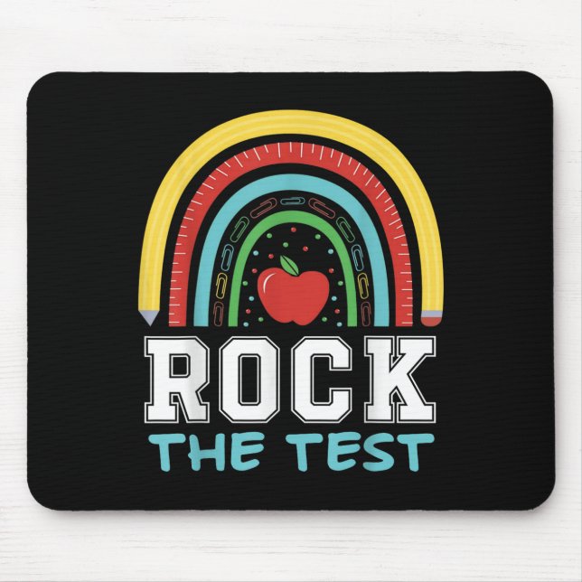 Rock The Test Testing Day Retro Motivational Teach Musmatta (Framsidan)