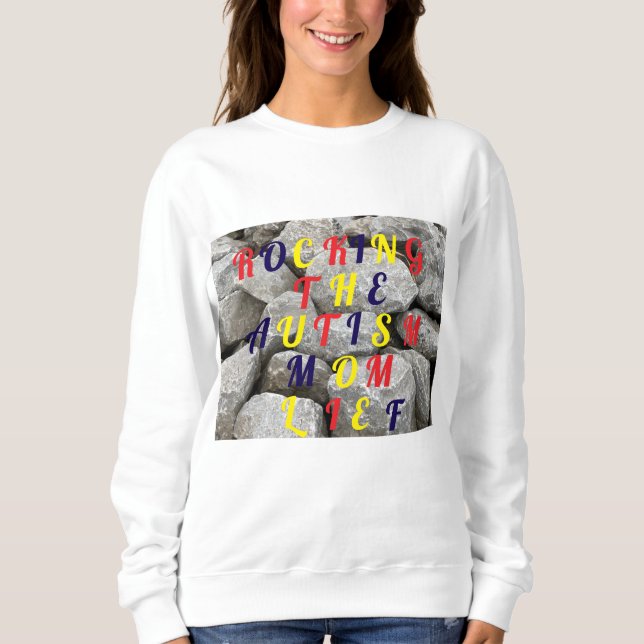 Rocka Autism Mamma Life T-skjortan T Shirt (Framsida)