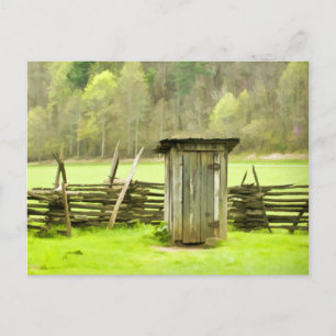Rocka berg, resefavotografi, outhouse vykort