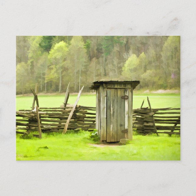 Rocka berg, resefavotografi, outhouse vykort (Framsida)