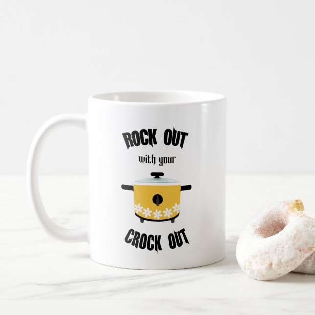 Rocka loss med din gryta gul kaffemugg (Med munk)