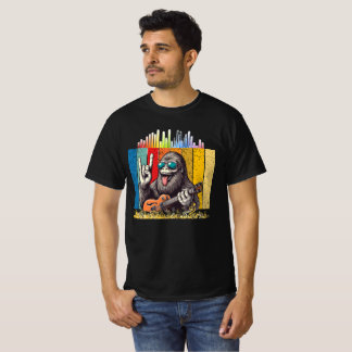 Rocka loss med Groove Gorillan – Retro musik kärle T Shirt